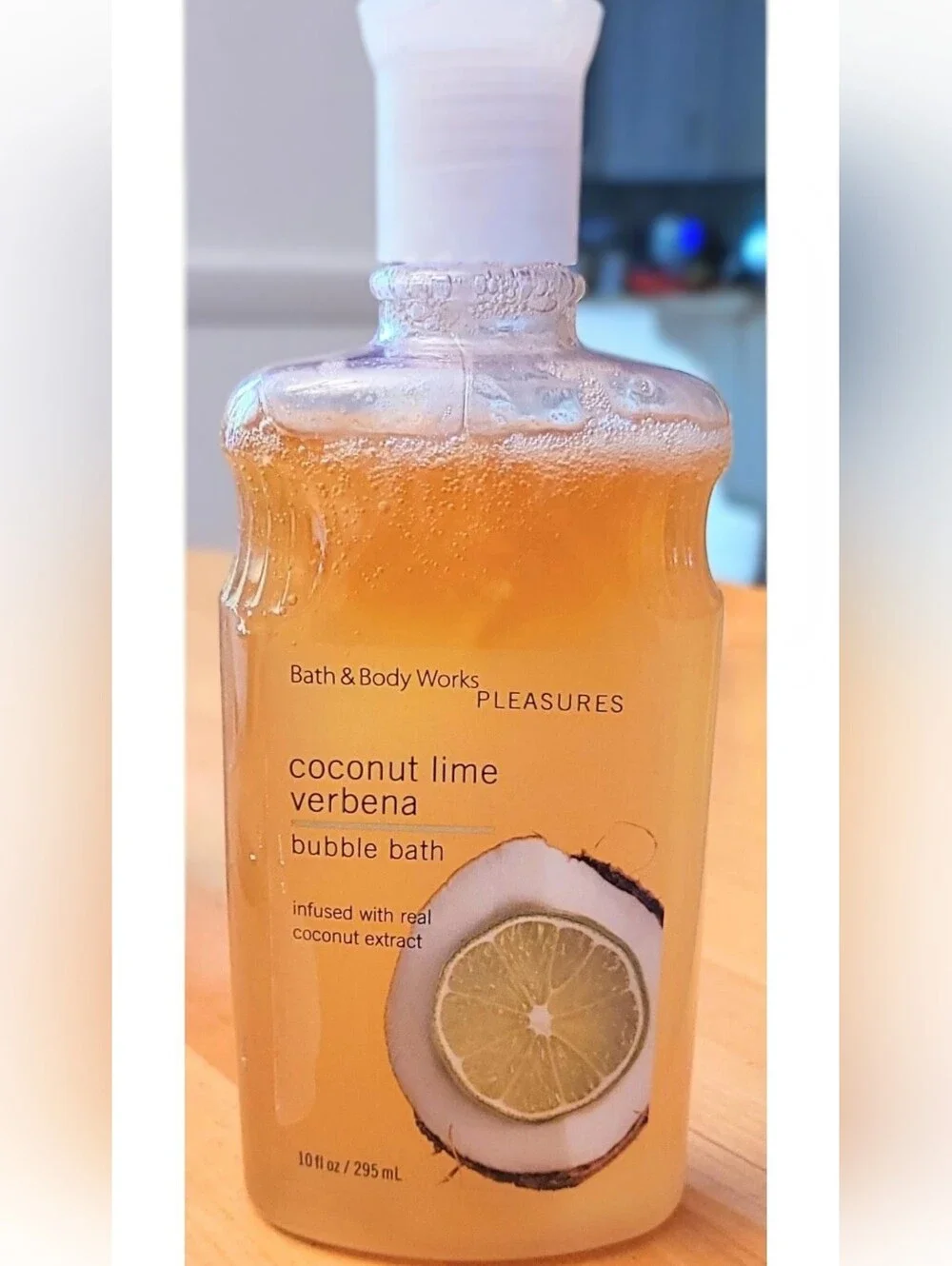 Bath & Body Works Pleasures VINTAGE NEW Coconut Lime Verbena Bottle BUBBLE BATH